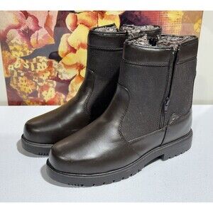 Habands Thermal King Mens Double Zip Boots Brown Size 9.5D  459-04